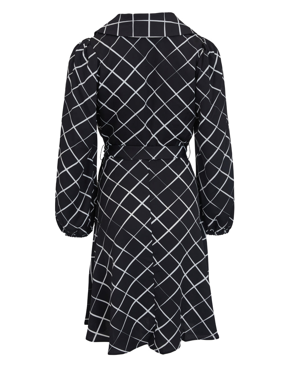 DKNY Dress Printed Crepe Satin Balloon Sleeve Dress Black 2