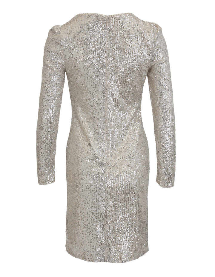 DKNY-Dress-Sequins-V-Neck-Seqion-Shirt-Dress-Silver-2