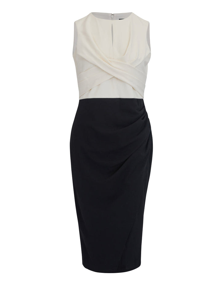    DKNY-Dress-Twist-With-Ruched-Midi-Dress-White-1