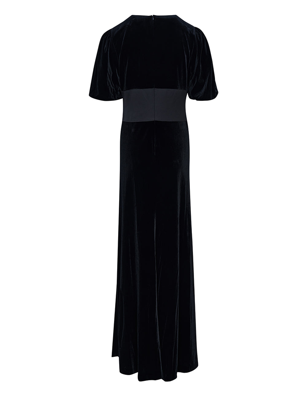 DKNY-Dress-Velvet-And-Satin-Crepe-Dress-Black-2