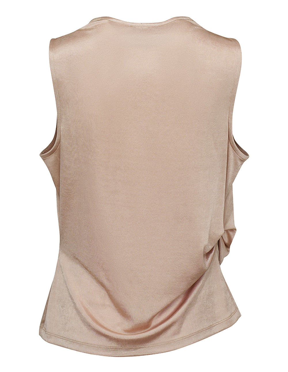 DKNY-Foil-Knit-Drape-Top-Brown-2