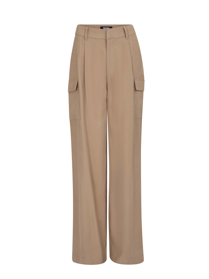 DKNY Frosted Twill Trousers Khaki 1