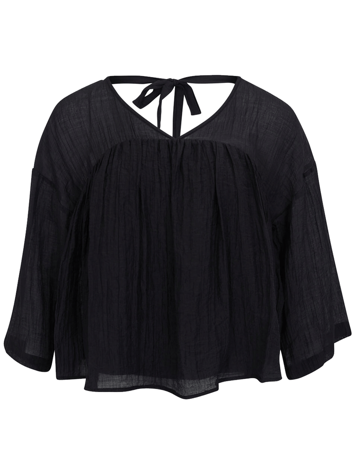 DKNY Gathered Front Top Black 1