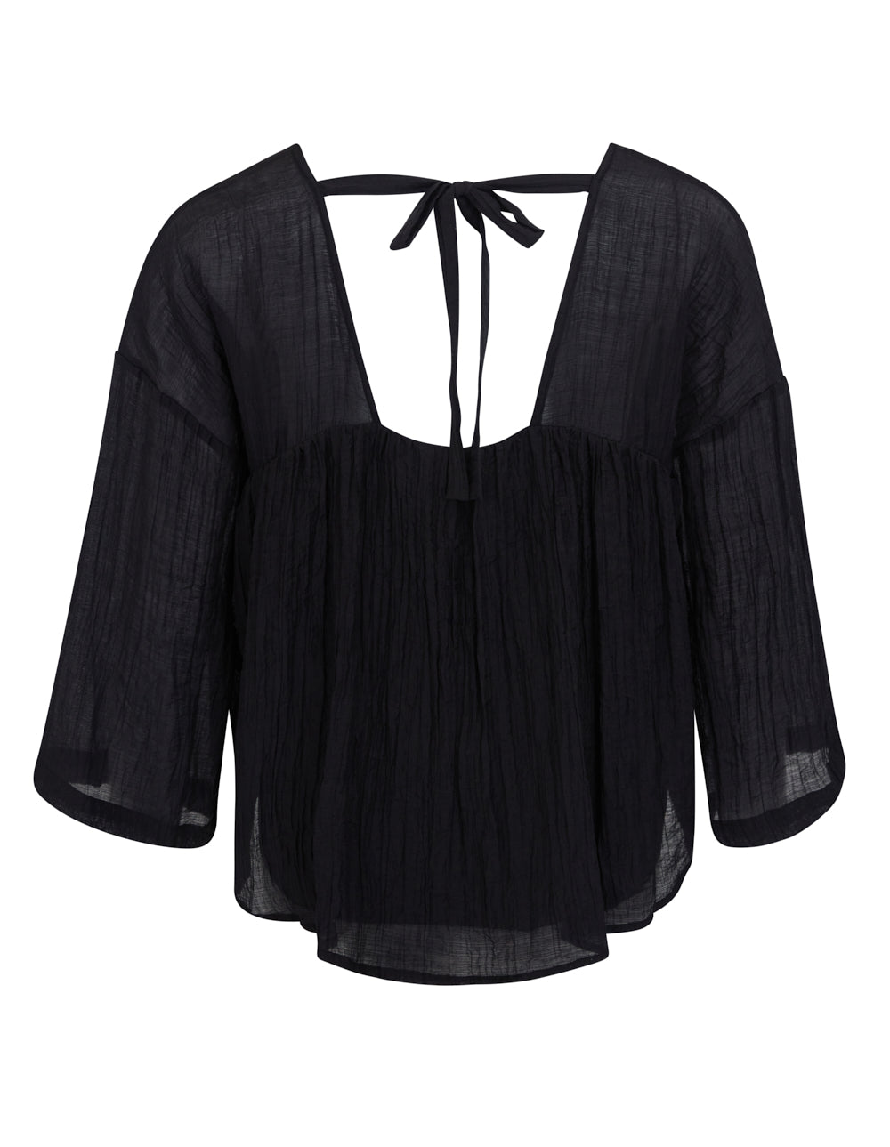 DKNY Gathered Front Top Black 2