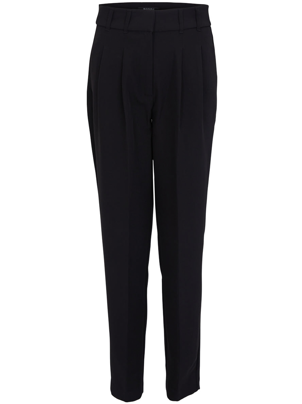 DKNY High Rise Pleat Rolled Cuff Pants Black 1