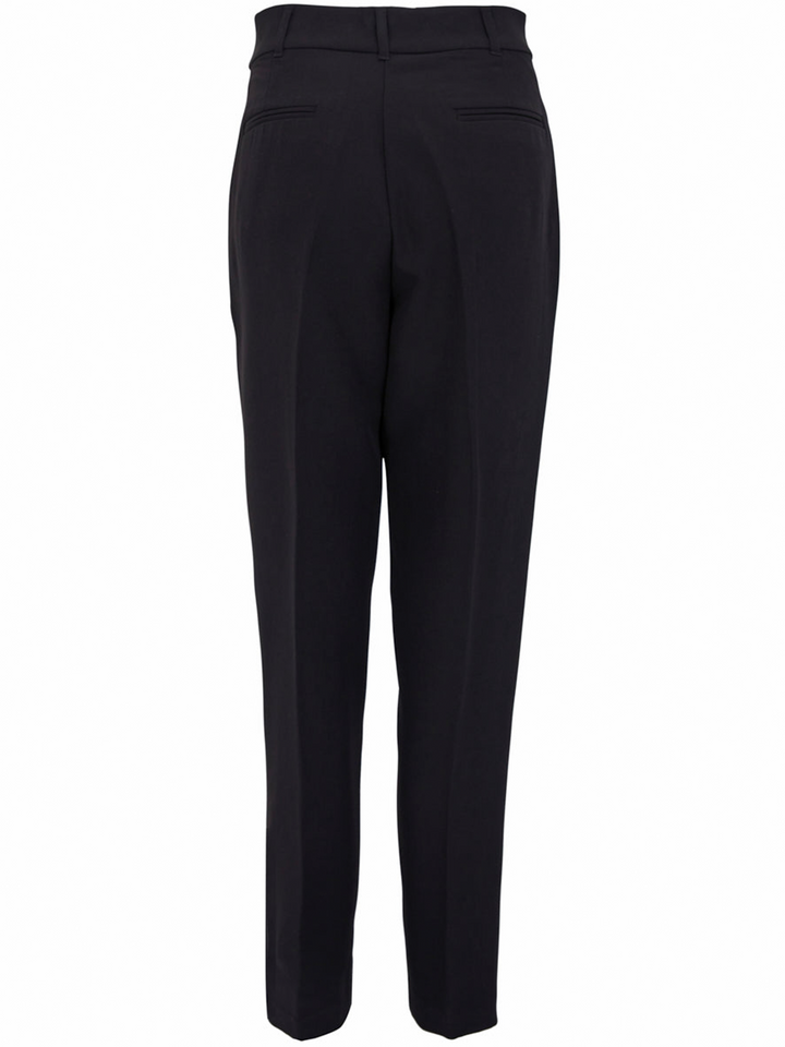 DKNY High Rise Pleat Rolled Cuff Pants Black 2