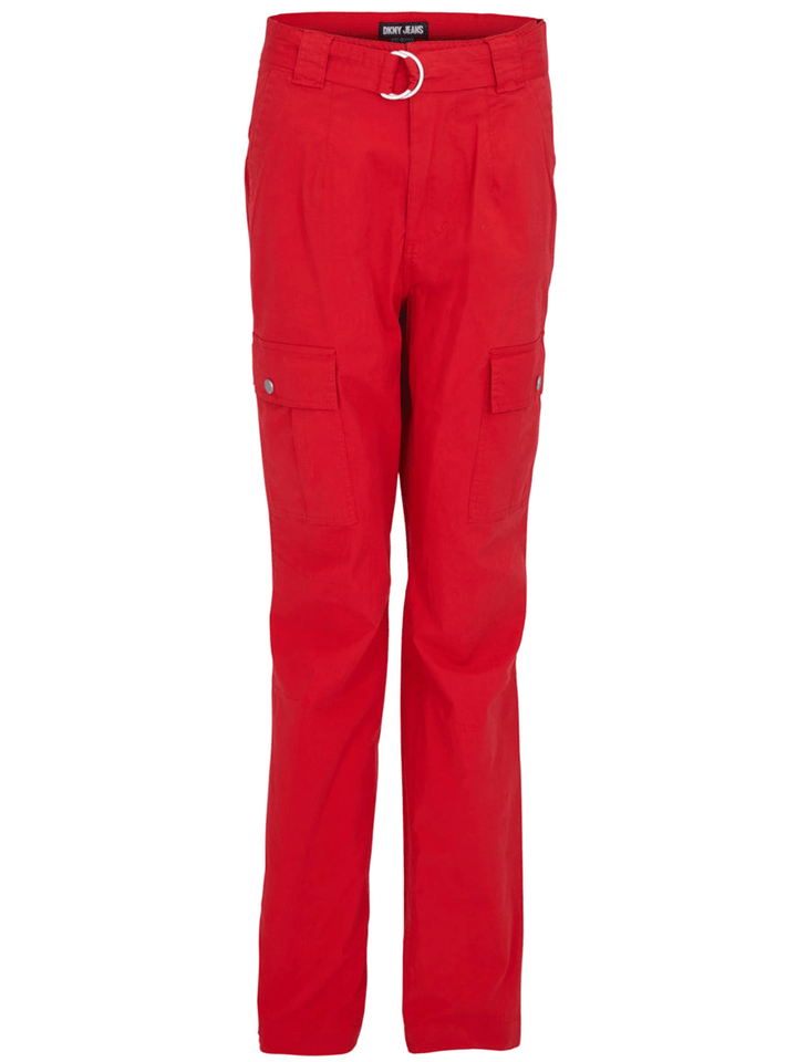 DKNY Jeans Belted Cargo Pant Red 1