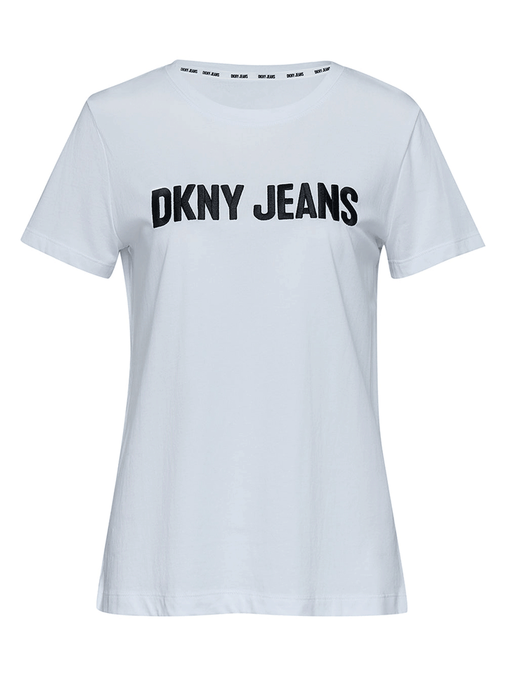 DKNY-Jeans-Cotton-Modal-Logo-Tee-White-1