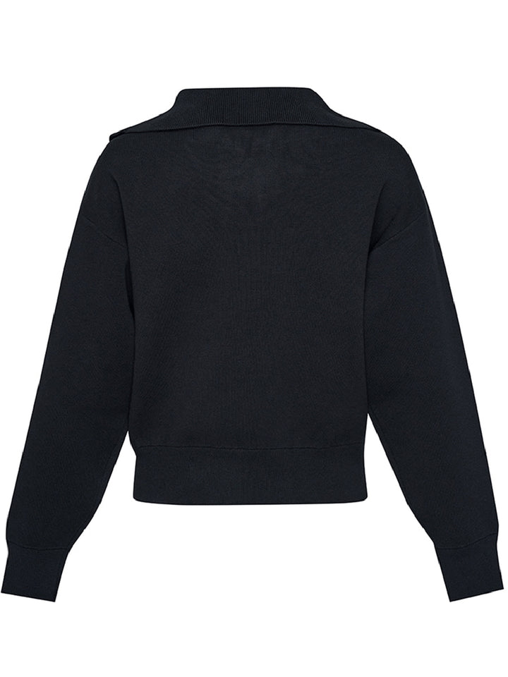 DKNY-Jeans-Cotton-Nylon-Funnel-Neck-Sweater-Black-2