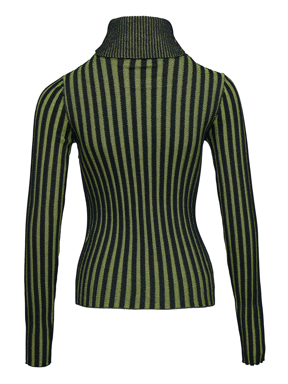 DKNY-Jeans-Cotton-Nylon-Rib-Long-Sleeve-Sweater-Bright-Green-2