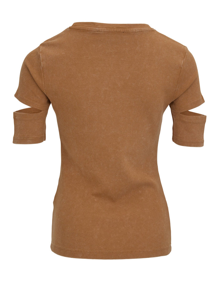 DKNY-Jeans-Cut-Out-Crew-Neck-Top-Brown-2