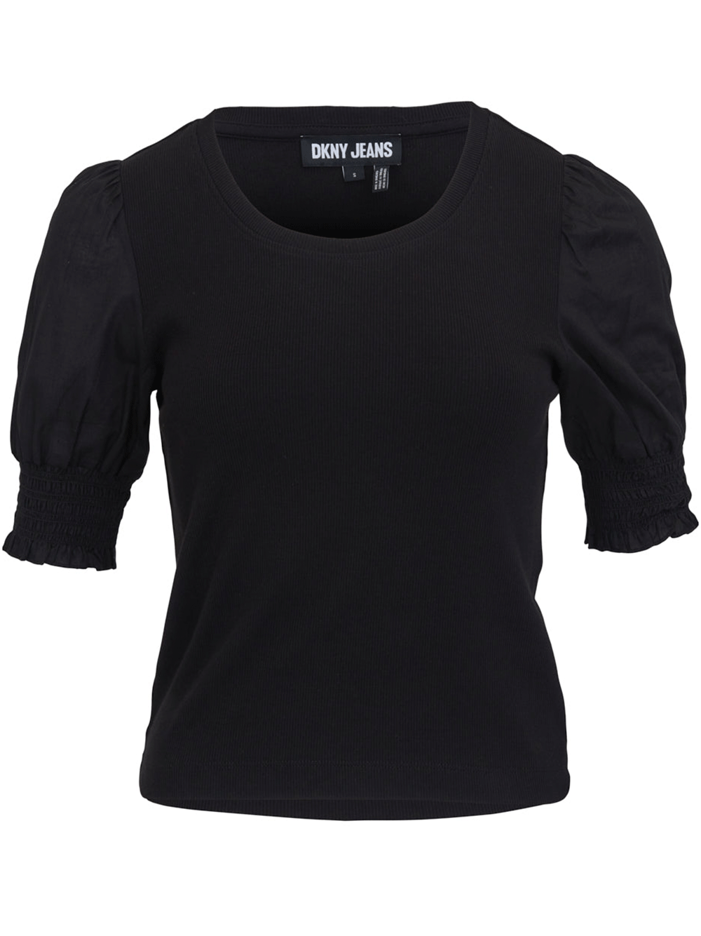 DKNY Jeans Mix Media Top Black 1