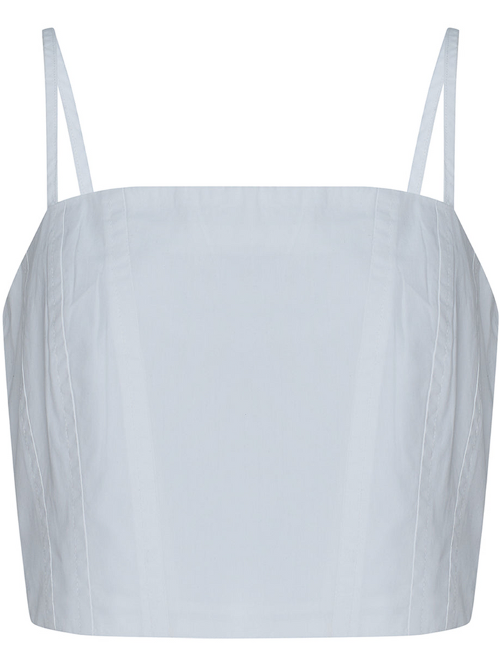 DKNY Jeans Poplin Crop Top White 1