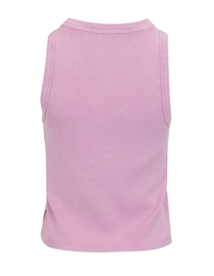 DKNY Jeans Rib Tank Pink 2