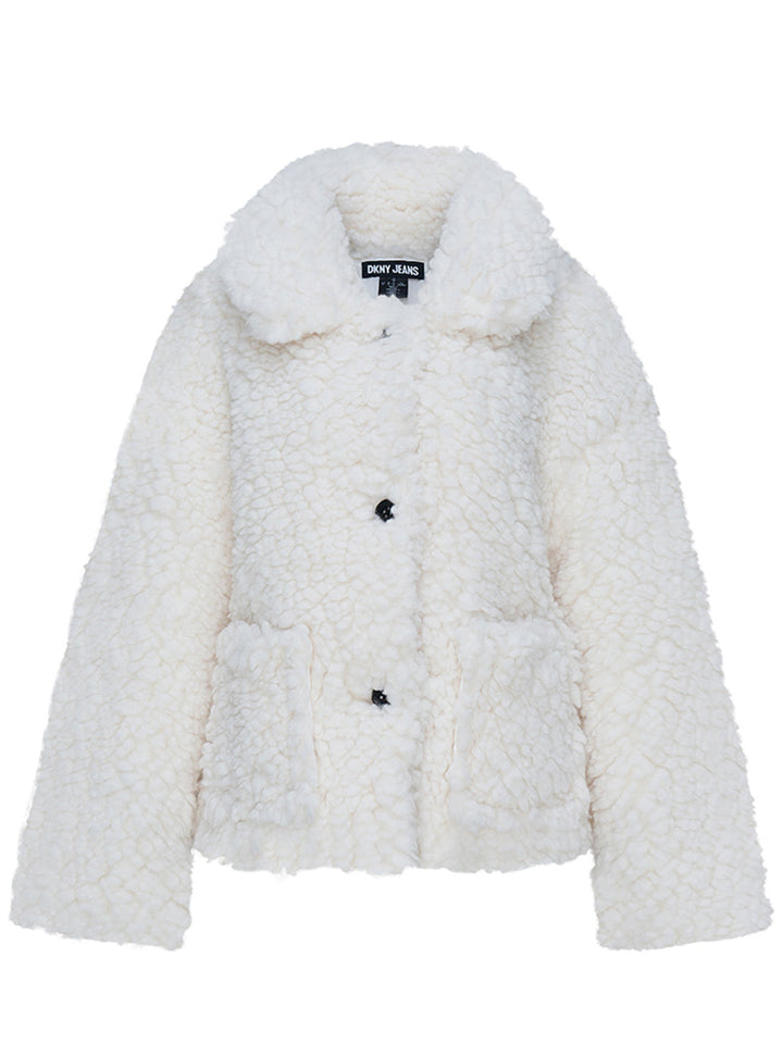      DKNY-Jeans-Sherpa-Long-Sleeve-Coat-Ivory-1