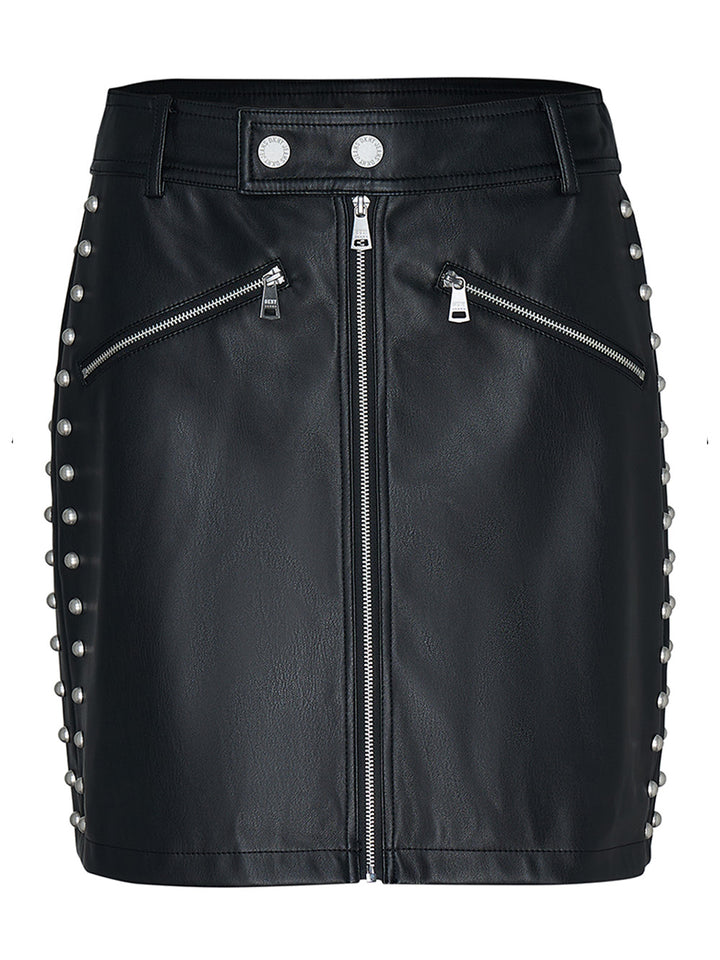    DKNY-JeansStuddedMiniSkirt-Black-1