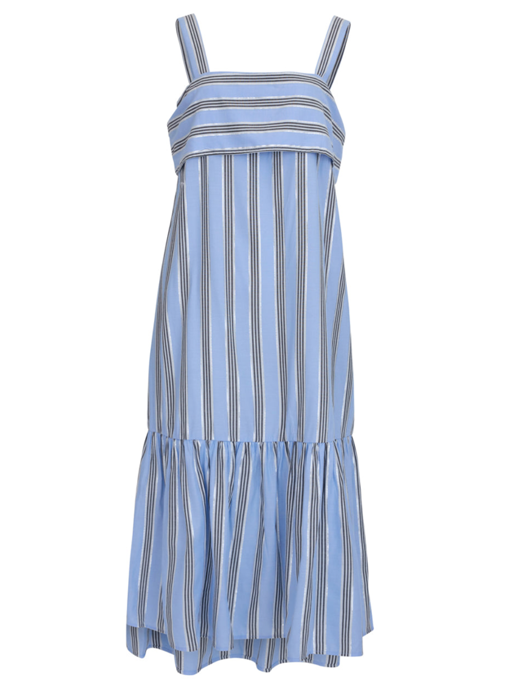    DKNY-Lurex-Stripe-Dress-Blue-1