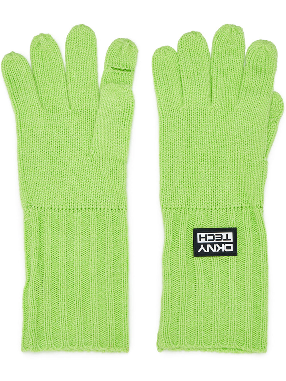 DKNY-Merino-Acrylic-Tech-Knit-Gloves-Green-2