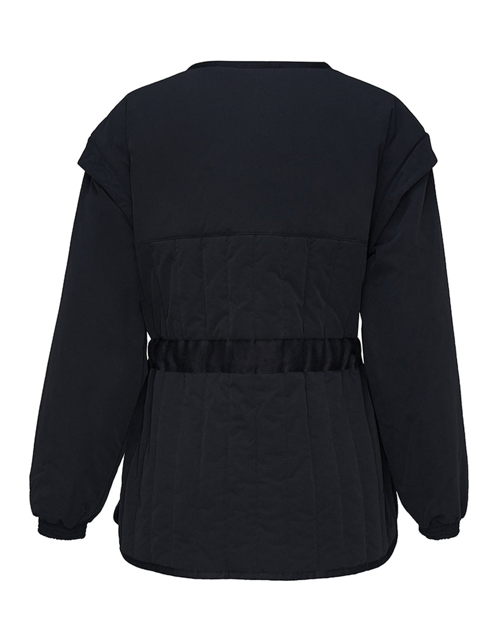 DKNY-Paper-Poplin-Mixed-Quilt-Jacket-Black-2