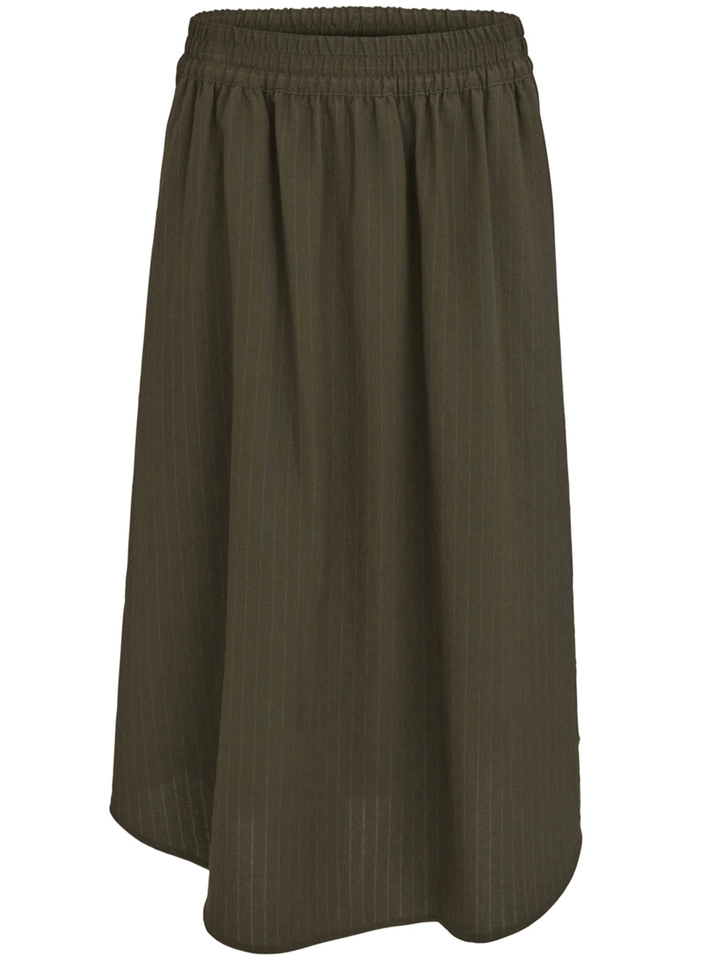 DKNY-Pinstripe-Pull-On-Asym-Hem-Skirt-Dark-Olive-1