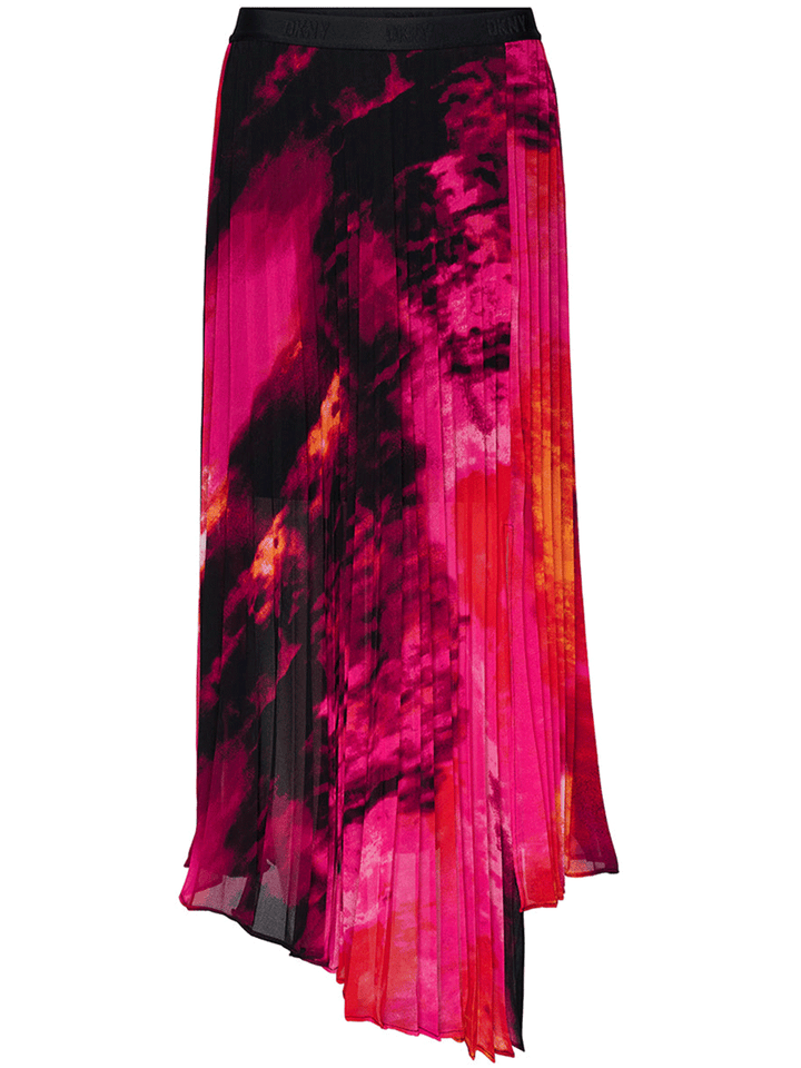 DKNY-Printed-Flat-Chiffon-Print-Skirt-Bright-Pink-1