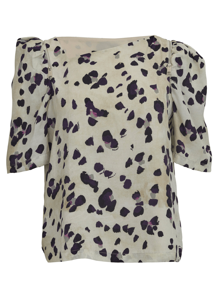 DKNY-Printed-Supple-Satin-Top-Light-Brown-1