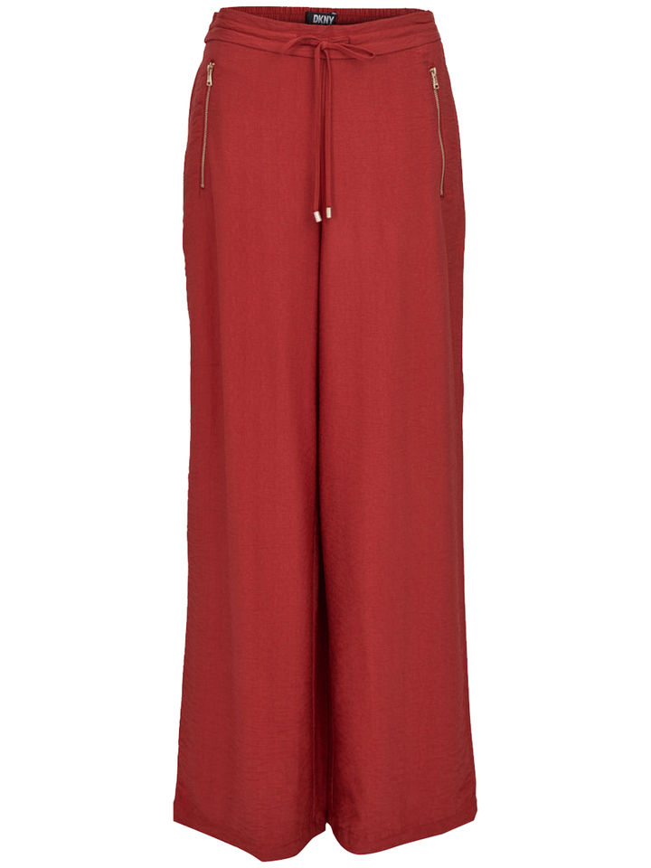 DKNY Pull On Drawstring Pant Red 1