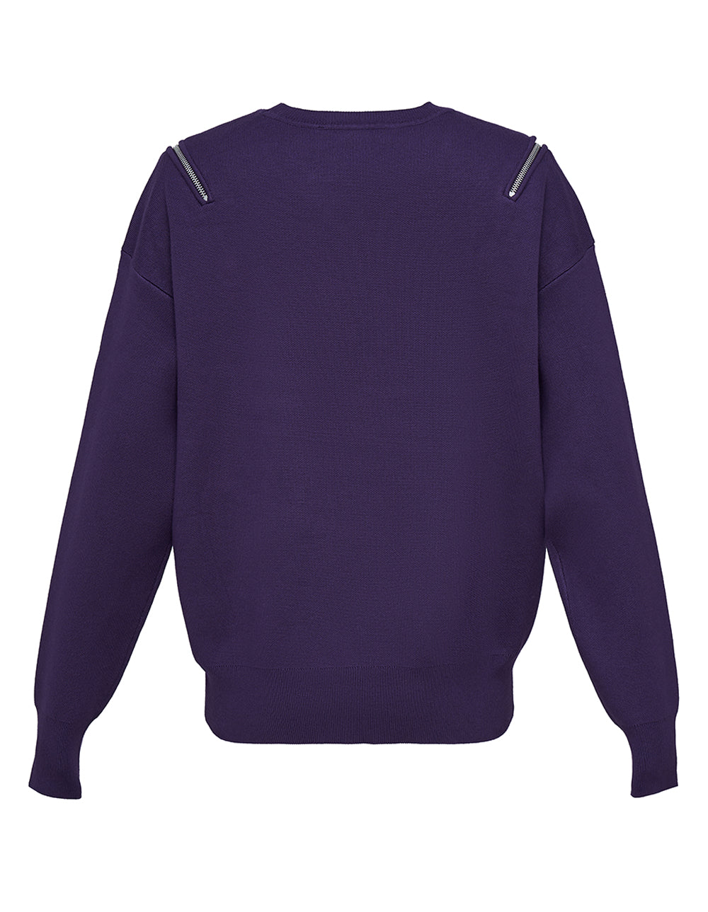 DKNY-Rayon-Nylon-Zip-Shoulder-Sweater-Purple-2