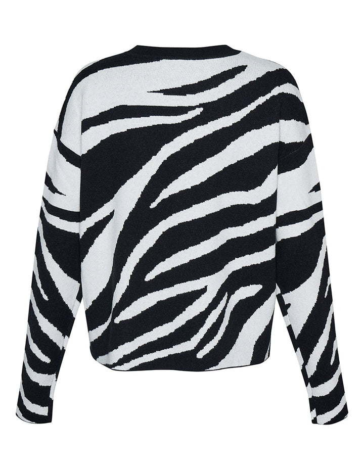 DKNY-Rayon-Poly-Nylon-Zebra-Sweater-White-2