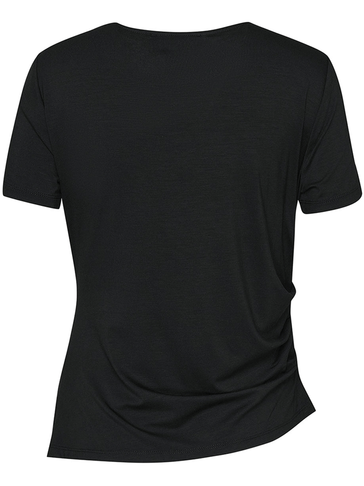 DKNY-Rayon-Spandex-Mix-Media-Top-Black-2