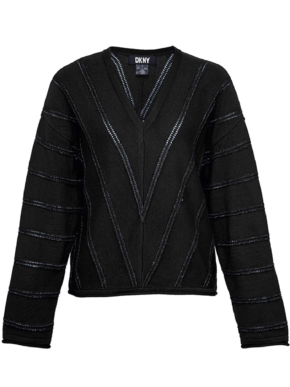 DKNY-Recycled-Polyester-Lurex-Sweater-Black-1