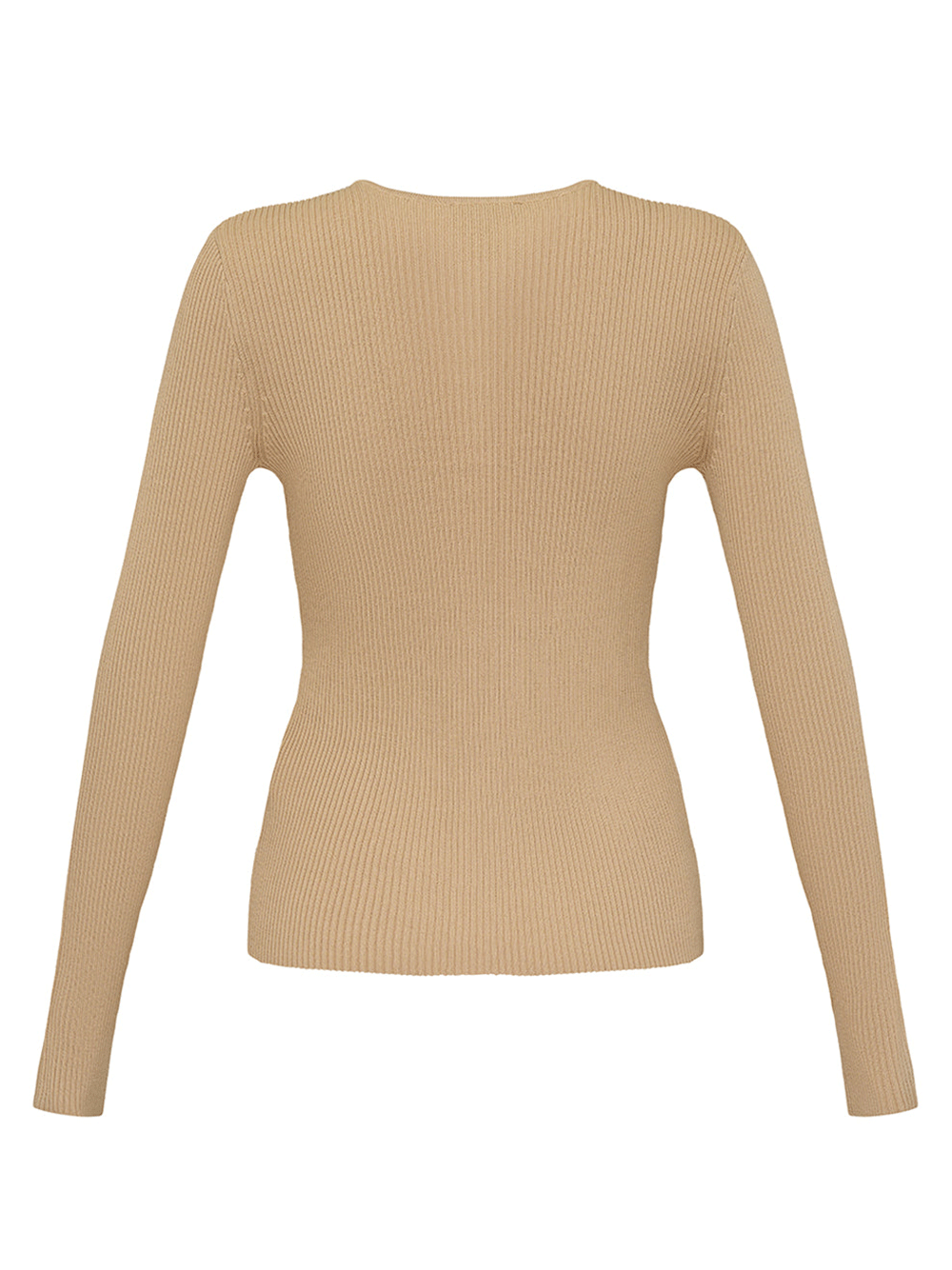 DKNY-Ribbed-Viscose-Nylon-Sweater-Brown-2