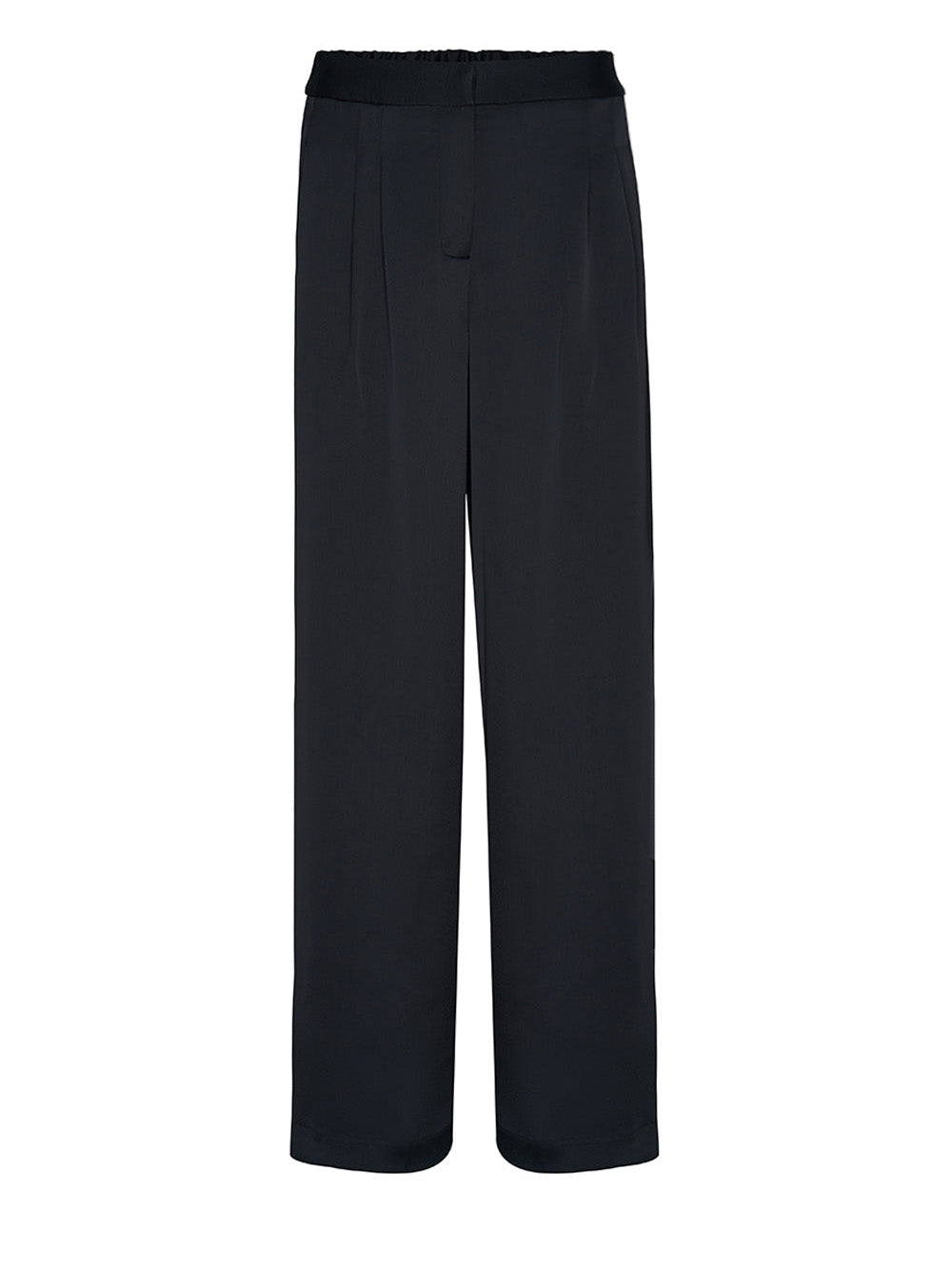     DKNY-Satin-Back-Crepe-Pleated-Wide-Pants-Black-1