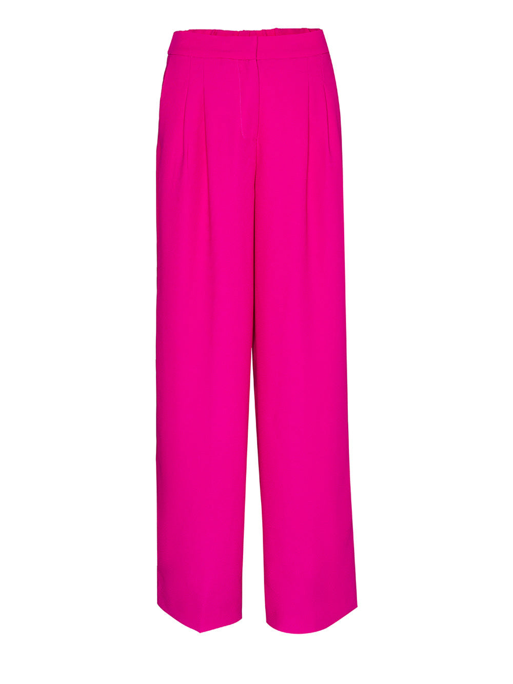        DKNY-Satin-Back-Crepe-Pleated-Wide-Pants-Fushia-1