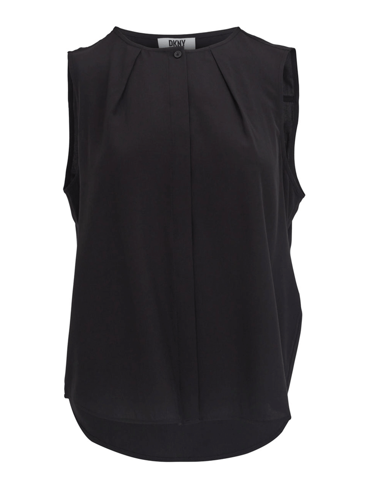 DKNY-Silky-Rayon-Sleevless-Top-Black-1