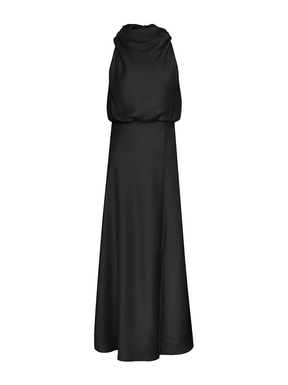     DKNY-Silky-Satin-Maxi-Dress-Black-1