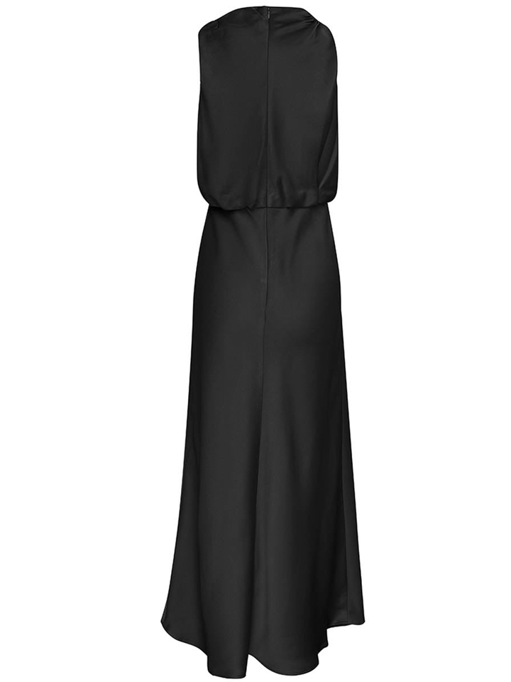 DKNY-Silky-Satin-Maxi-Dress-Black-2