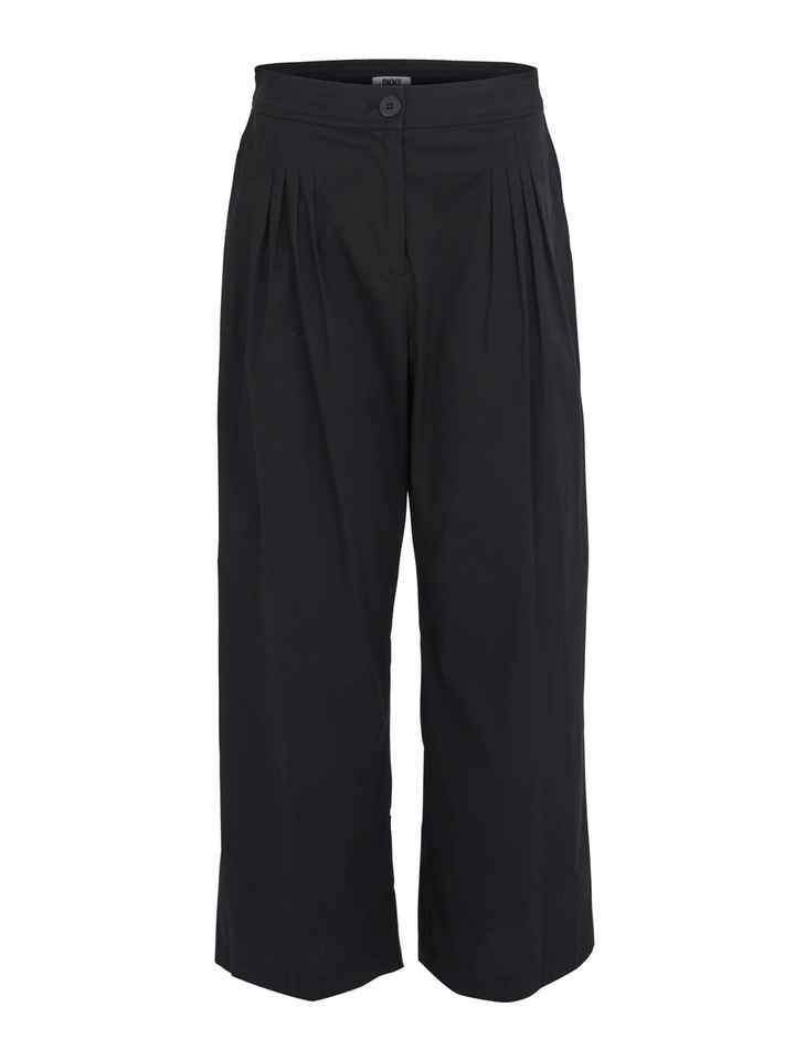 DKNY-Silky-Stretch-Poplin-Pleated-Pants-Black-1