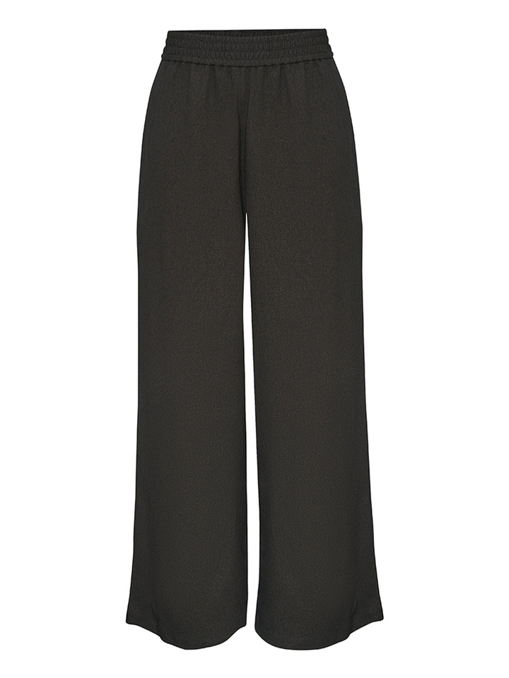 DKNY Soft Brushed Twill Pull On Wide Pants Dark Olive 1