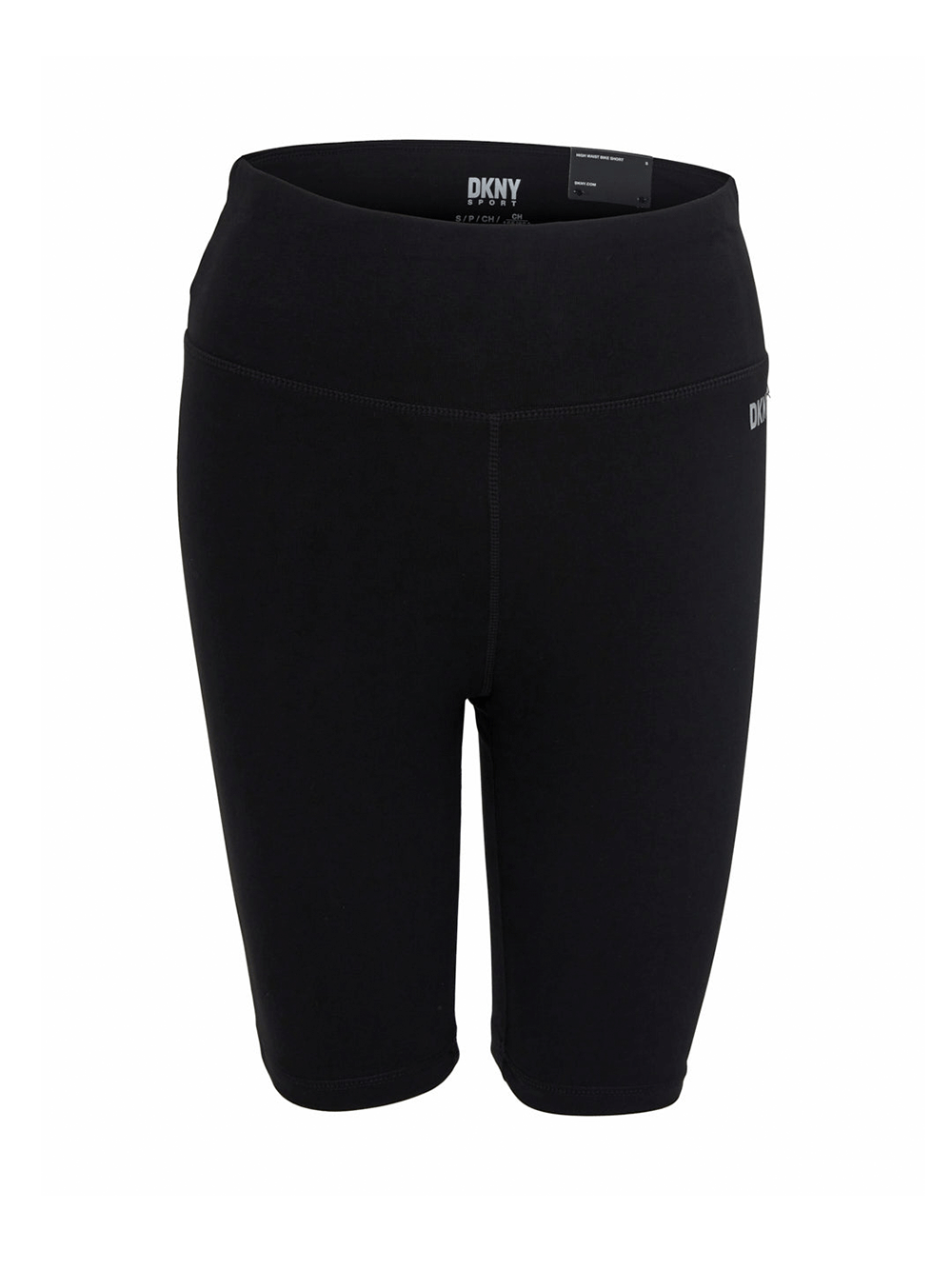 DKNY-Sport-Cotton-Spandex-High-Waist-Biker-Shorts-Black-1