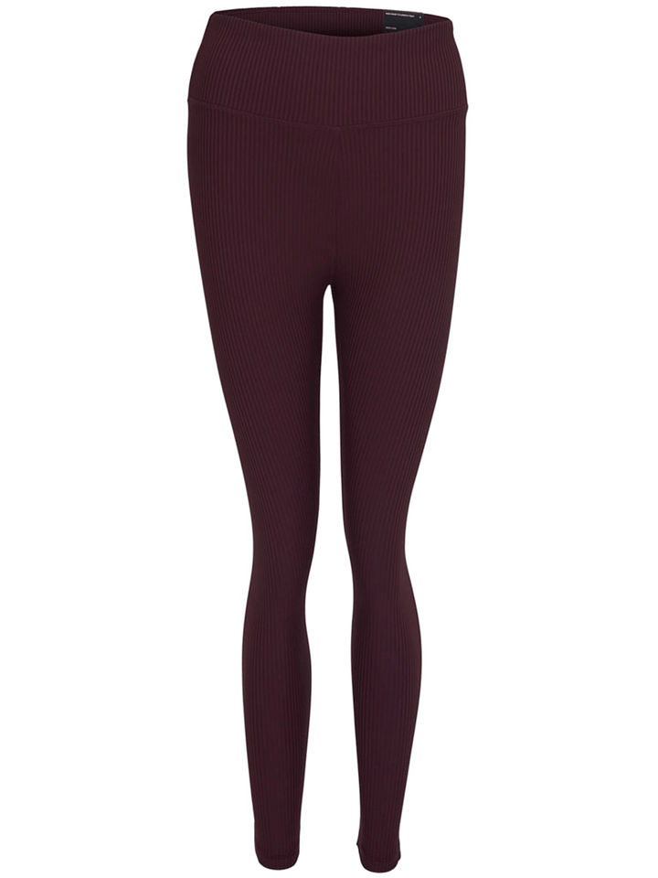 DKNY-Sport-Fitness-Rib-Solid-High-Waist-Leggings-Maroon-1