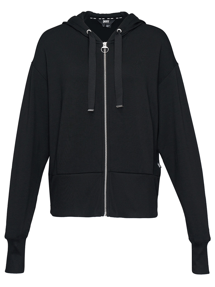 DKNY-Sport-Greenwich-Fleece-Full-Zip-Jacket-Black-1