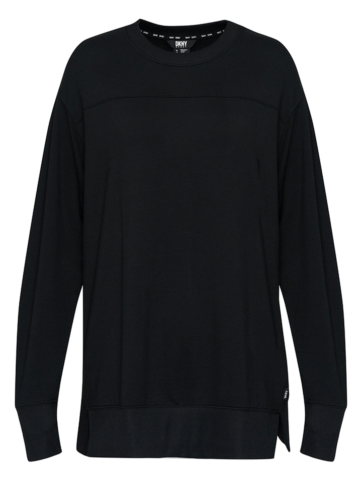 DKNY-Sport-Greenwich-Fleece-Sweatshirt-Black-1