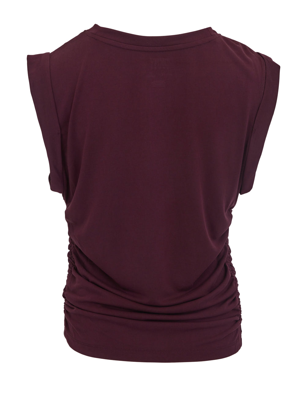 DKNY-Sport-Highline-Jersey-Flange-Sleeve-Top-Maroon-2