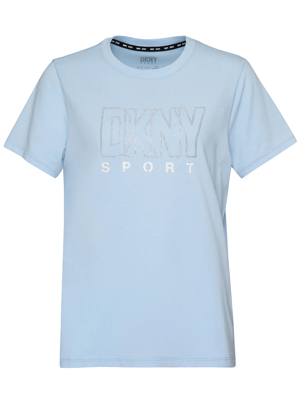 DKNY-Sport-Jersey-Rhinestone-Outline-Tee-Light-Blue-1