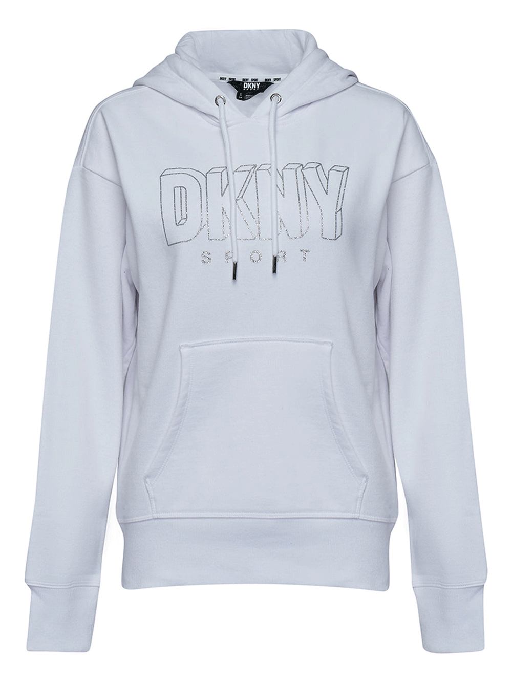 DKNY-Sport-Logo-Fleece-3D-Glitter-Outline-Sweatshirt-White-1