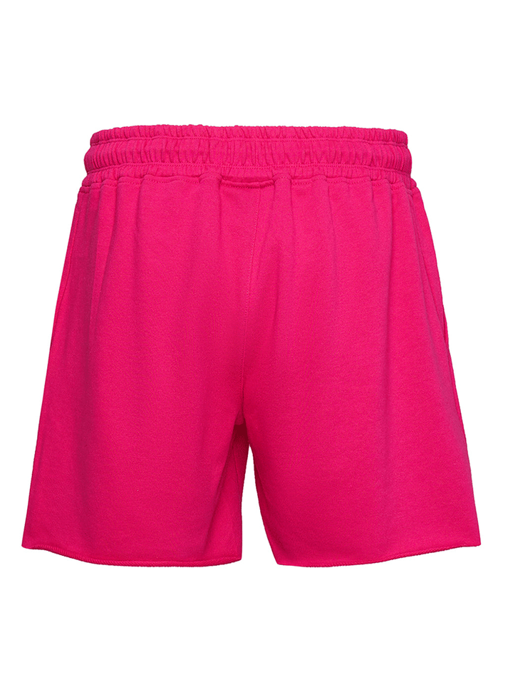 DKNY-Sport-Logo-Terry-Metallic-Bubble-Sweatshorts-Dark-Pink-2