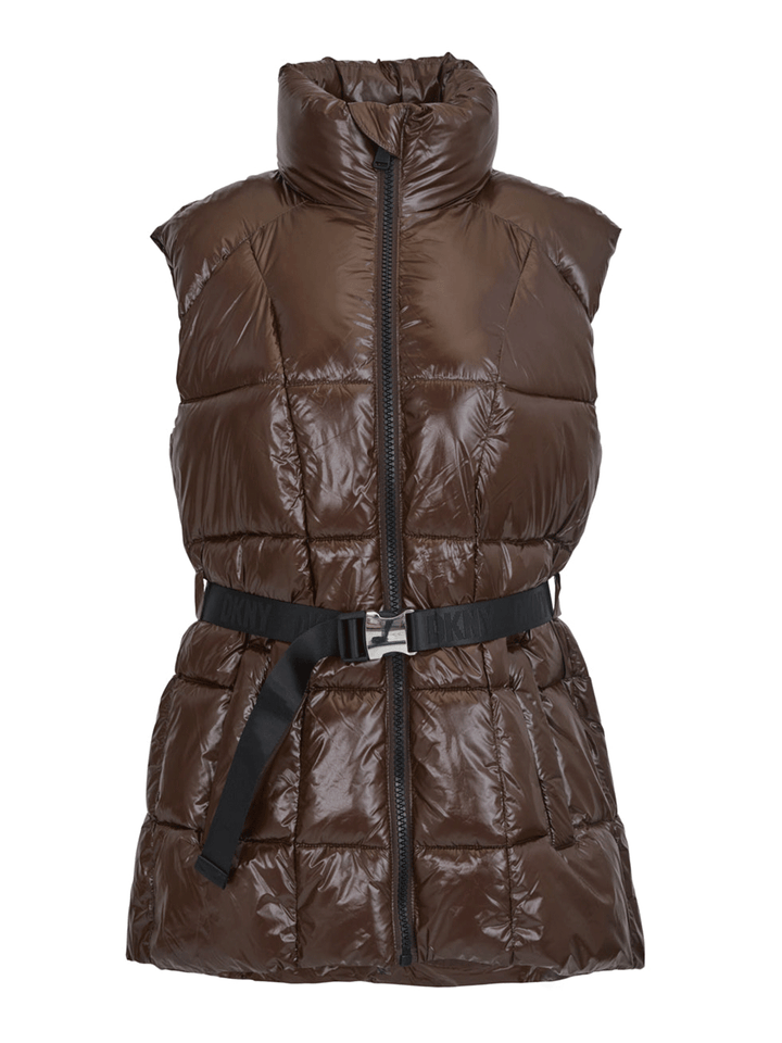 DKNY-Sport-Puffer-Vest-Belted-Superwet-Dark-Brown-1