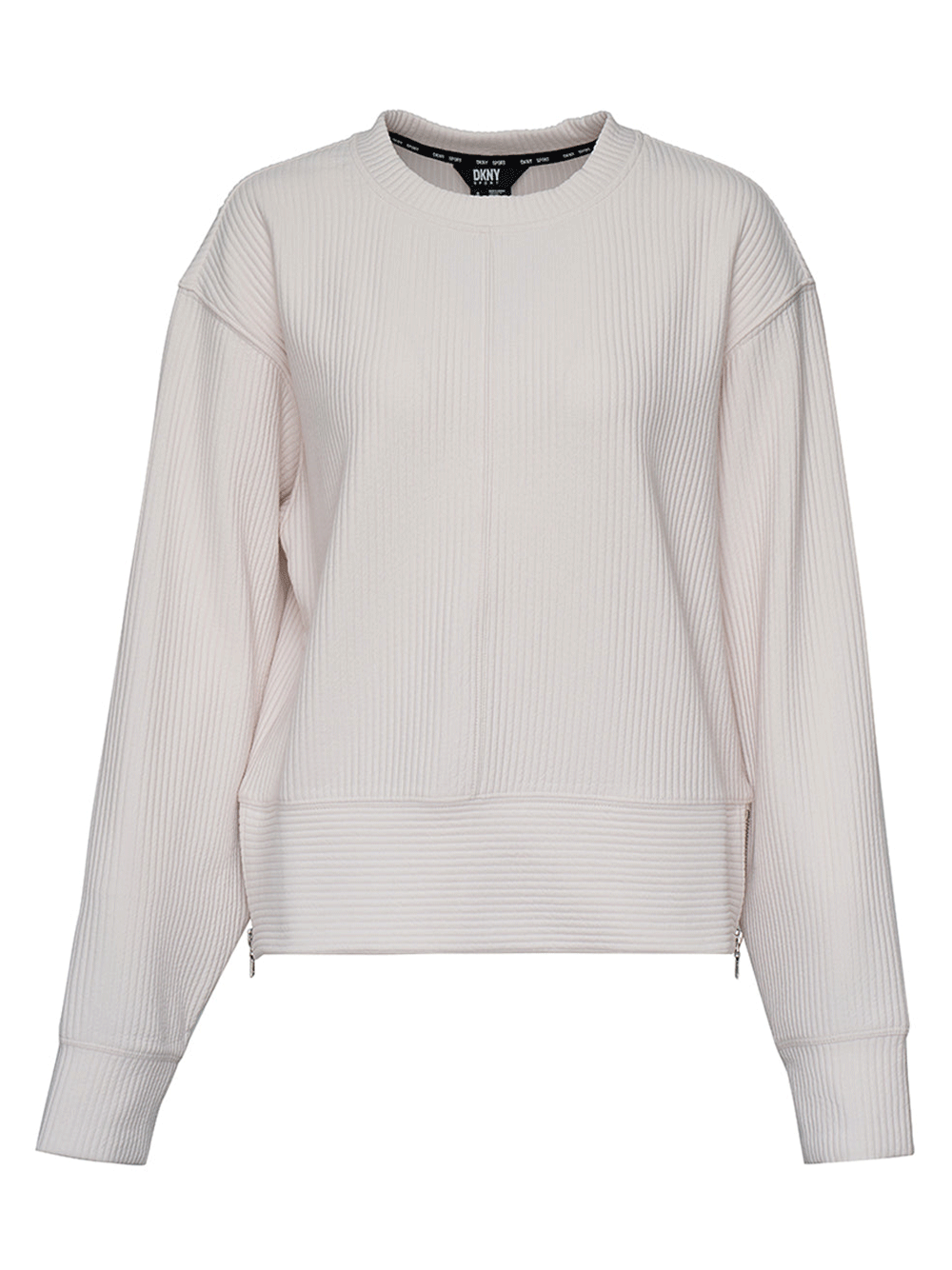 DKNY-Sport-Tech-Ottoman-Crew-Neck-Top-Beige-1