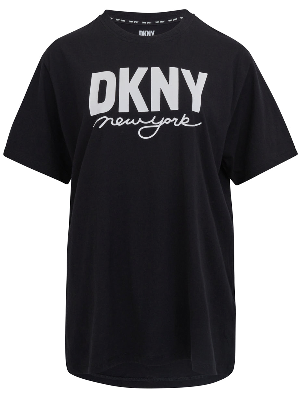 DKNY Sport Tompkins Tees Bold Script Logo Black 1